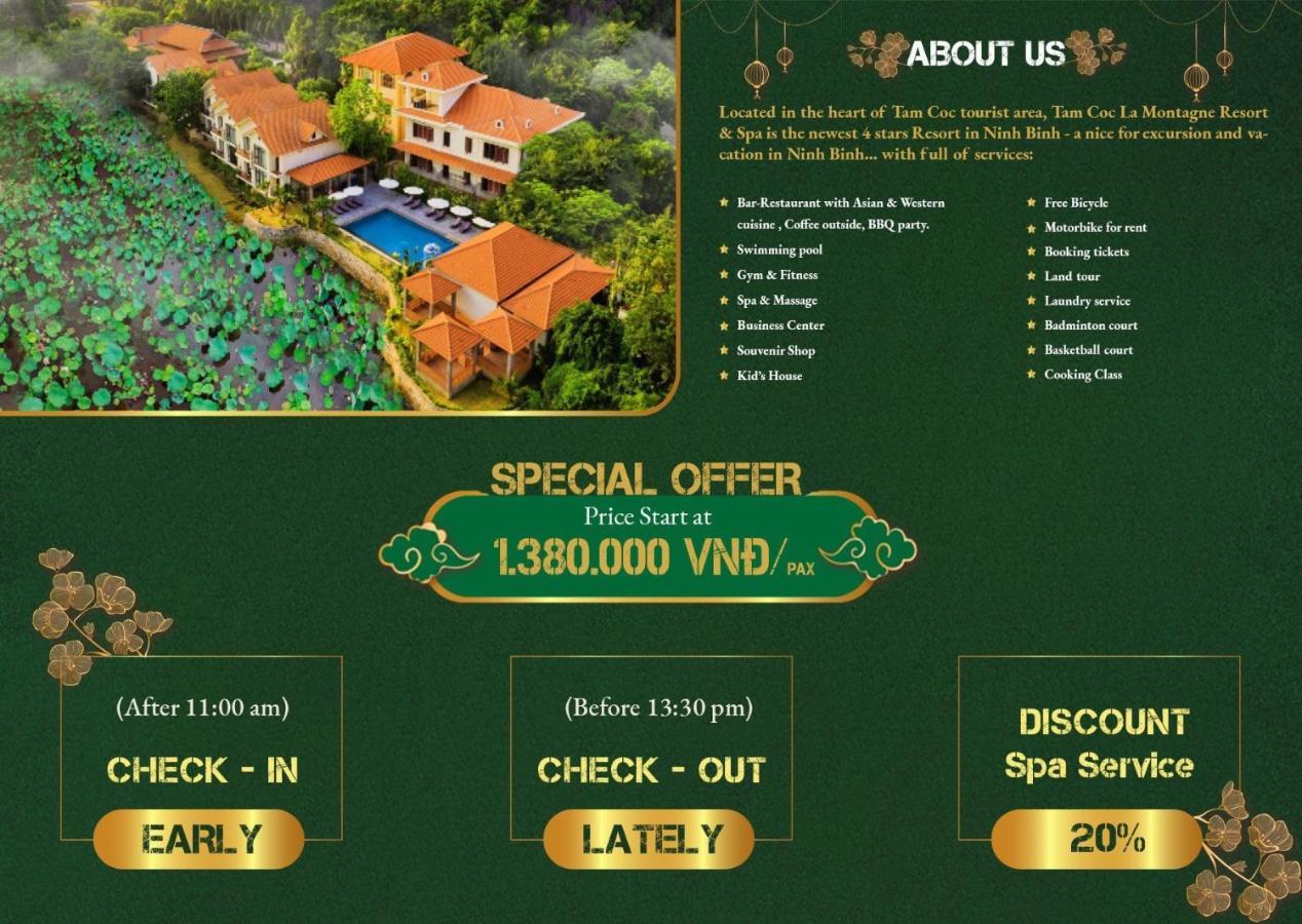Tam Coc La Montagne Resort&Spa Ninh Binh Exterior foto